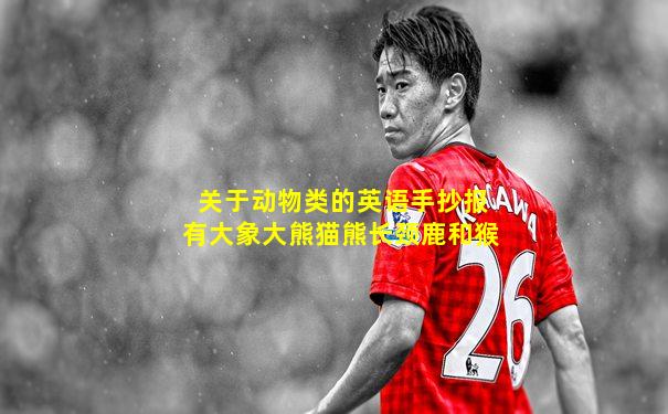 关于动物类的英语手抄报有大象大熊猫熊长颈鹿和猴