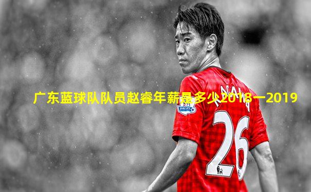 广东蓝球队队员赵睿年薪是多少2018一2019