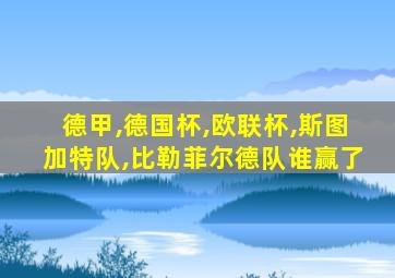 德甲,德国杯,欧联杯,斯图加特队,比勒菲尔德队谁赢了