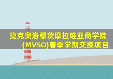 捷克奥洛穆茨摩拉维亚商学院(MVSO)春季学期交换项目