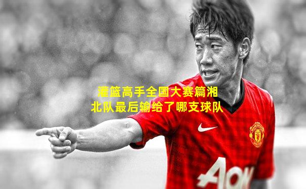 灌篮高手全国大赛篇湘北队最后输给了哪支球队
