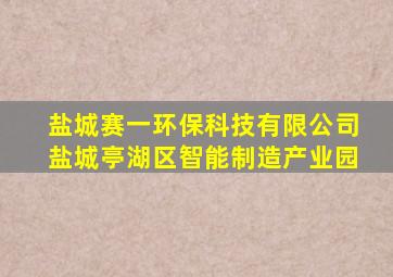 盐城赛一环保科技有限公司盐城亭湖区智能制造产业园